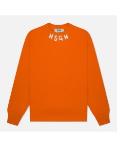 Мужская толстовка Collar Brush Stroke Logo цвет оранжевый размер L Msgm