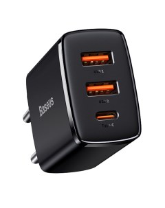 Зарядное устройство сетевое Baseus CCXJ-E01 2U+C 30W Black CCCP30UE