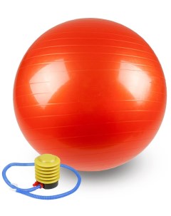 Мяч гимнастический фитбол с насосом 55 см красный No brand
