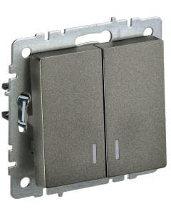 Бронза Выключатель 2-кл. с инд. (без рамки) BR-V20-1-10-K45 IEK Brite
