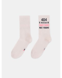 Носки женские розовые с рисунком в виде надписи 404 error Mark formelle