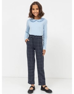 Прямые брюки с высокой линией талии сине серого цвета для девочек Mark formelle