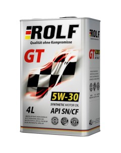 Масло моторное синтетическое GT SAE 5w30 API SN CF 4 л Rolf