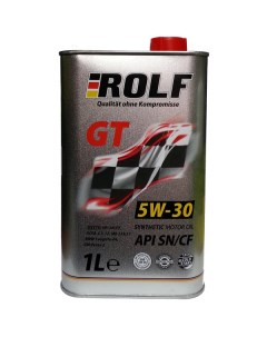 Масло моторное синтетическое GT SAE 5w30 1 л Rolf