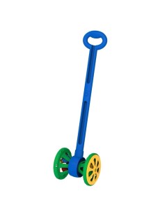 Каталка Нордпласт Весёлые колёсики с шариками сине зелёная 760 1