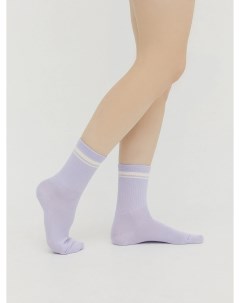 Носки женские светло лавандовые с рисунком в виде полосок Mark formelle