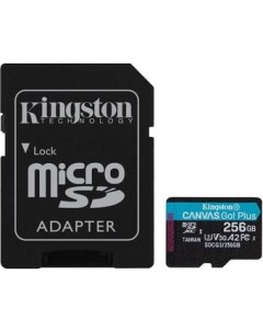 Карта памяти Canvas Go Plus microSDXC 256GB с адаптером Kingston