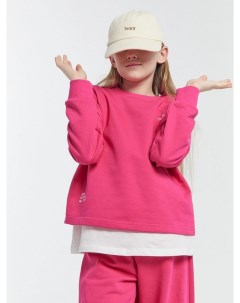 Комплект для девочек джемпер брюки в ярко розовом цвете с печатью Mark formelle