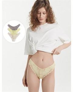 Трусы женские слипы (3 шт.) в желтом цвете Mark formelle