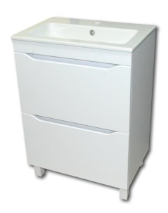 Комплект тумба с умывальником с выдвижным ящиком Гамма Р24оФ8/2-У60 Практико-44060 Бел-гаммари