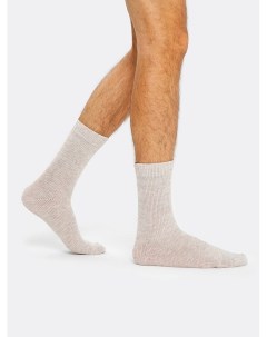 Высокие мужские носки в оттенке светло бежевый меланж Mark formelle