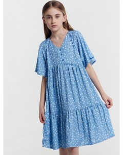 Платье для девочек голубое с цветами Mark formelle