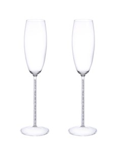 Бокал для шампанского 180 мл 2 шт стекло стразы Crystal decor Kuchenland