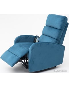 Массажное кресло 2165 синий велюр Calviano