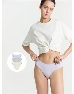 Трусы женские слипы мультипак (3 шт.) в фиолетовом цвете Mark formelle