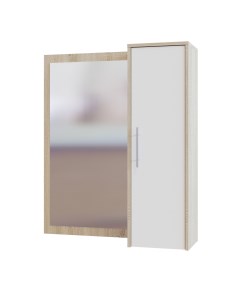 Шкаф настенный с зеркалом Сокол ПЗ 4 дуб сонома белый Сокол-мебель