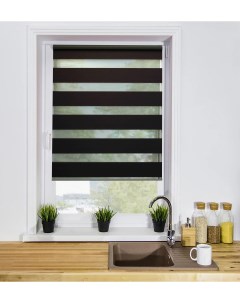 Рулонная штора LB 60-05, 130х170 см (коричневый день-ночь) Lm decor