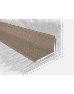 Порог алюминиевый КТМ 2212-408К 0,9 ясень темный Ктм-2000