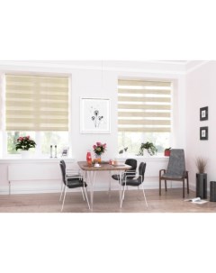 Рулонная штора ДН LB 50-02, 130х170 см (бежевый, день-ночь) Lm decor