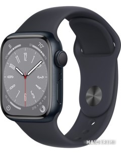 Умные часы Watch Series 8 41 мм алюминиевый корпус полуночный полуночный спортивный силиконовый реме Apple