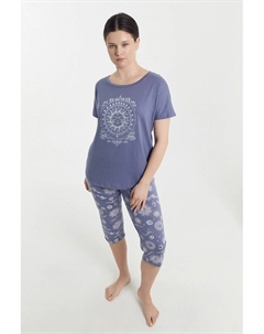 Комплект женский (джемпер, капри) темно-синий с созвездиями Mark formelle