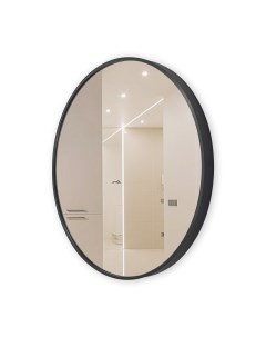 Зеркало круглое в черной алюминиевой раме диаметр 60 см Emze
