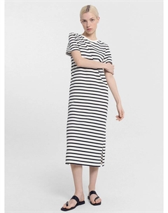 Платье женское молочное в черную полоску Mark formelle