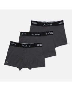 Комплект мужских трусов Underwear 3 Pack Iconic Waist Logo цвет серый размер XXL Lacoste