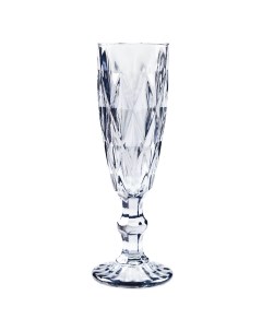 Бокал кубок для шампанского 170 мл стекло Р серый Rhomb color Kuchenland