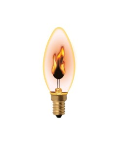 Лампа накаливания эффект пламени С35 3Вт Е14 Uniel