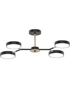 Светильник подвесной (LED) MH-3200/4 BK+WOOD 72вт Mirastyle