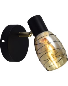 Светильник настенный (бра) MX-5977/1 BK+GOLD 1х40Вт Е14 Mirastyle