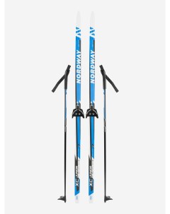 Комплект лыжный Лыжи палки крепления детский Синий Nordway