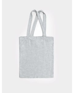 Однотонная текстильная сумка шопер серого цвета Mark formelle