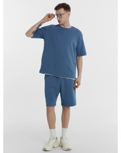 Комплект мужской футболка шорты в синем цвете Mark formelle