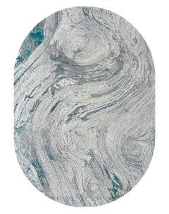 Ковер (2х2,9) LEDA C793B-GRAY-BLUE-OVAL Milat hali