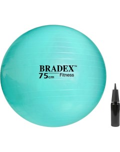 Мяч для фитнеса Фитбол 75 с насосом SF 1023 мятный Bradex