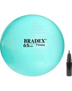 Мяч для фитнеса Фитбол 65 с насосом SF 1022 мятный Bradex