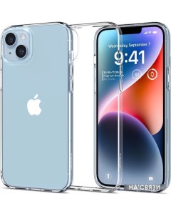 Чехол для телефона Liquid Crystal iPhone 14 Crystal Clear ACS05033 (прозрачный) Spigen