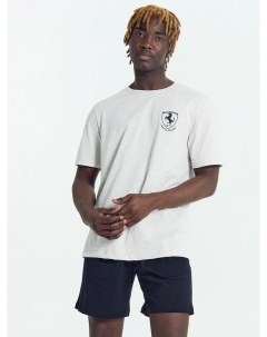 Комплект мужской футболка шорты в серо черном цвете с печатью Mark formelle