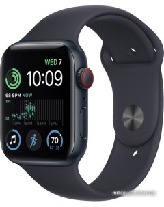 Умные часы Watch SE 2 44 мм алюминиевый корпус полуночный полуночный спортивный силиконовый ремешок  Apple