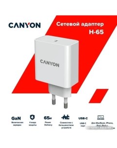 Сетевое зарядное CND CHA65W01 Canyon