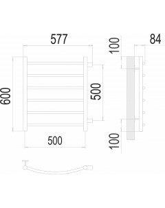 Полотенцесушитель TERMINUS Классик П6 500х600 Terminus