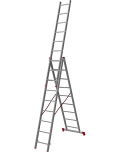 Лестница стремянка алюминиевая трёхсекционная 3x9 1230309 Новая высота