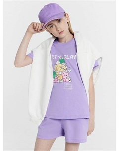 Футболка для девочек фиолетовая с печатью Mark formelle