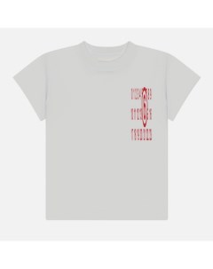 Женская футболка Discreet Elongated Numeric Printed Maison margiela mm6