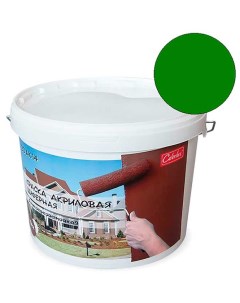 Краска ВД-АК-14 для кровли и цоколя полуглянцевая зелёный 5 кг Colorlux