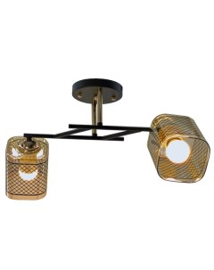 Светильник подвесной (CL) НПБ 02-2x60-101 A4130/2 черный/золото (2*60Вт, Е27) Aitin-pro