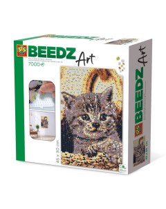 Набор для творчества из термомозаики Beedz Art Котик 06006 Ses creative