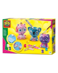 Набор для творчества из гипса Блестящие животные 01289 Ses creative